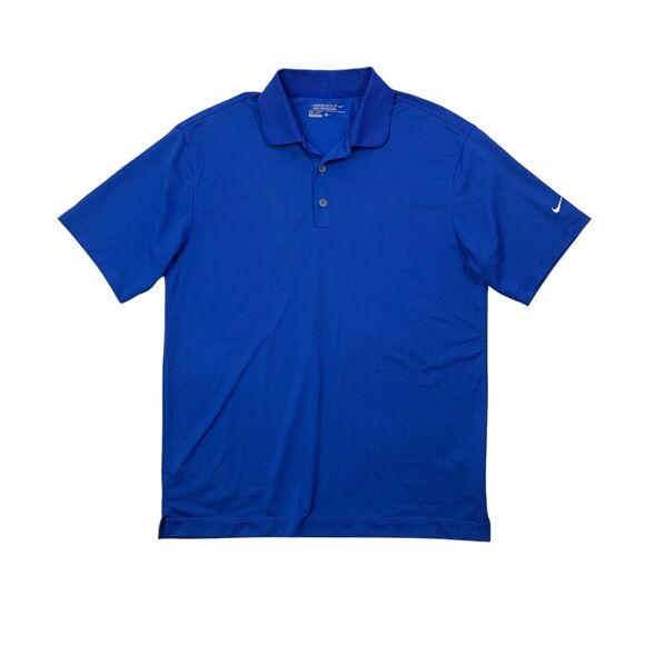 Nike Golf Shirt Mens M Medium Ocean Blue Dri Fit Tour Performance Polo - Picture 1 of 9